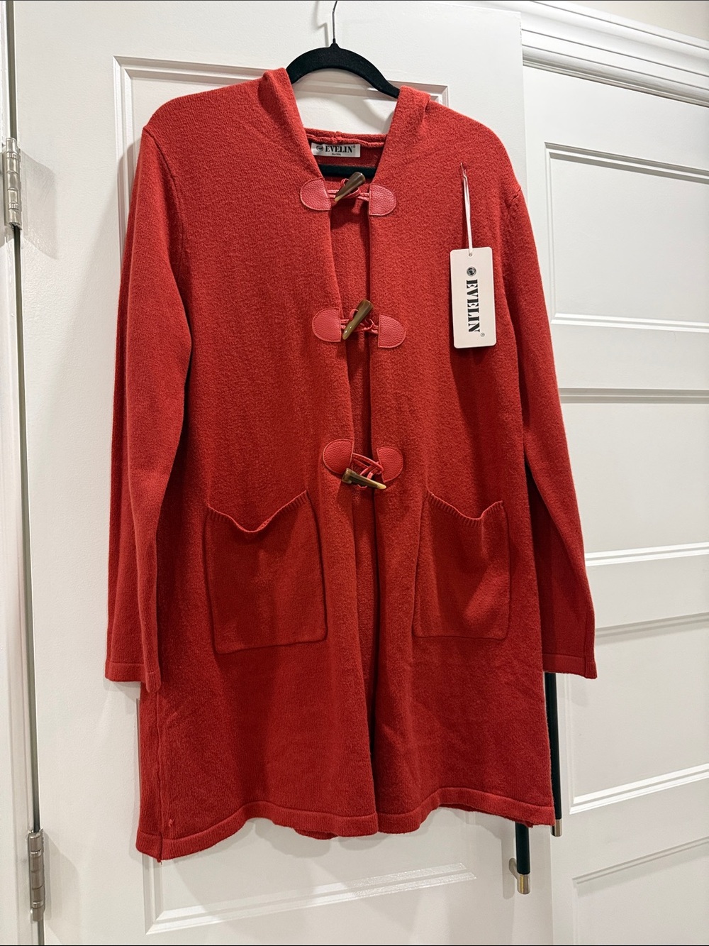 Evelin Red Toggle Coat